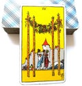 4 Four of Wands Tarot Card Royalty Free Stock Photo