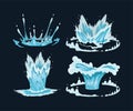 four water clear icons