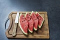 Four watermelon slices