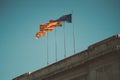 Four waving flags Royalty Free Stock Photo