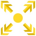 Four ways arrow Isolated Vector icon which can easily modify or edit