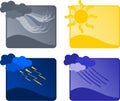 Four weather icons