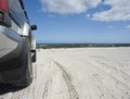 Four wheel drive on dune Royalty Free Stock Photo