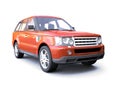 Four-wheel drive red car Royalty Free Stock Photo