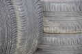 Four wheel drive. Rubber tires. Summer rubber set for the car Royalty Free Stock Photo