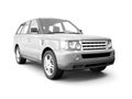 Four-wheel drive silver car Royalty Free Stock Photo