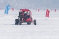 Four-wheel drive in the snow playground Royalty Free Stock Photo