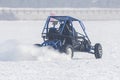 Four-wheel drive in the snow playground Royalty Free Stock Photo