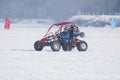 Four-wheel drive in the snow playground Royalty Free Stock Photo