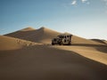 Four wheel drive 4WD 4x4 dune beach buggy motor vehicle tour in sand desert Huacachina Ica Peru South America Royalty Free Stock Photo