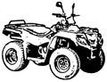 Four-wheel motorbike ATV.