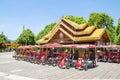 Four wheeled bicycle car rentals service provided for tourists in Yunnan Nationalities Village.