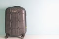 Four wheeled hard shell black suitcase Royalty Free Stock Photo