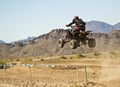 A Four Wheeler Racer Practices at SARA Park Royalty Free Stock Photo