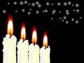 Four candles Royalty Free Stock Photo