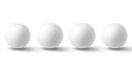 Four White Eggs in a Row on White Background Royalty Free Stock Photo