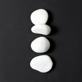 Four white pebbles Royalty Free Stock Photo