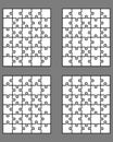 Four white puzzles Royalty Free Stock Photo