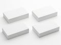 Four white rectangular blocks arranged in a square formation Royalty Free Stock Photo