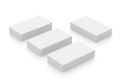 Four white rectangular blocks arranged in a square formation Royalty Free Stock Photo
