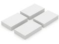Four white rectangular blocks arranged in a square pattern Royalty Free Stock Photo