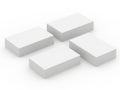 Four white rectangular blocks in a 3d space Royalty Free Stock Photo
