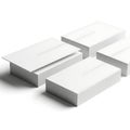 Four white rectangular objects arranged in a square pattern Royalty Free Stock Photo