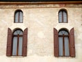 Four windows, two large, two small