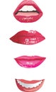 Four women lips