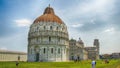 Four wonderful masterpieces  at the Piazza dei Miracoli, aka Square of Miracles . Detail. Royalty Free Stock Photo