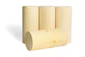 Four Wooden Cylindrical Blocks