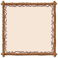 Wood and Leather Frame Vector Background