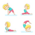 Four yoga poses