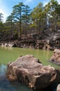 Fourche Maline Tributary in Robbers Cave State Park Royalty Free Stock Photo