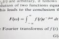 The Fourier transform formula