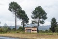 Ruin of a farm stall on road R26 near Fouriesburg Royalty Free Stock Photo