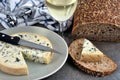 French Fourme d\'Ambert cheese and wine