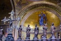 Detail: Portion of Gothic Iconostases in Presbytery of St. Mark`s Basilica in Venice. Royalty Free Stock Photo
