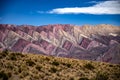 Serranias del Hornocal, Cerro de los 14 colores, Humahuaca, Argentina Royalty Free Stock Photo