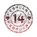 Fourteen February stamp