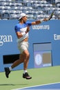 Fourteen times Grand Slam Champion Rafael Nadal of Spain practices for US Open 2015