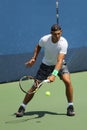 Fourteen times Grand Slam Champion Rafael Nadal of Spain practices for US Open 2015