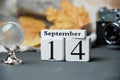 Fourteenth day of autumn month calendar september