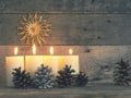 Fourth Advent candle burns