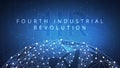 Fourth industrial revolution on hud banner. Royalty Free Stock Photo