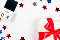 Fourth of July background in United States flag colors Royalty Free Stock Photo