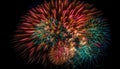 Fourth of July celebration: exploding firework display in vibrant colors generated by AI Royalty Free Stock Photo