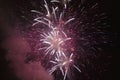 Fourth of July celebration with fireworks exploding, Independence Day, Ojai, California Royalty Free Stock Photo