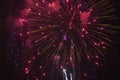 Fourth of July celebration with fireworks exploding, Independence Day, Ojai, California Royalty Free Stock Photo