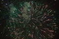 Fourth of July celebration with fireworks exploding, Independence Day, Ojai, California Royalty Free Stock Photo